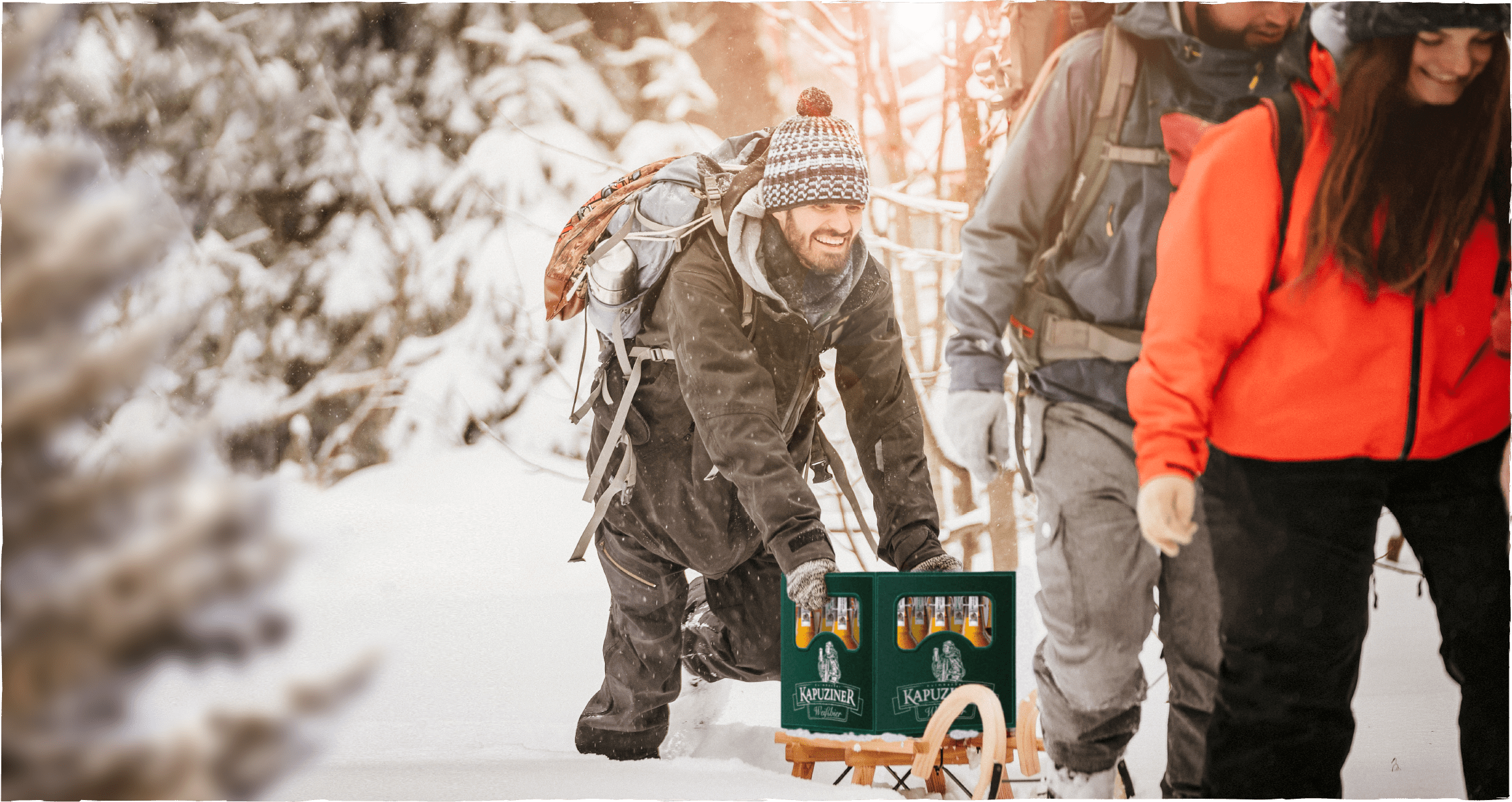 Kapuziner Winterweizen im Schnee