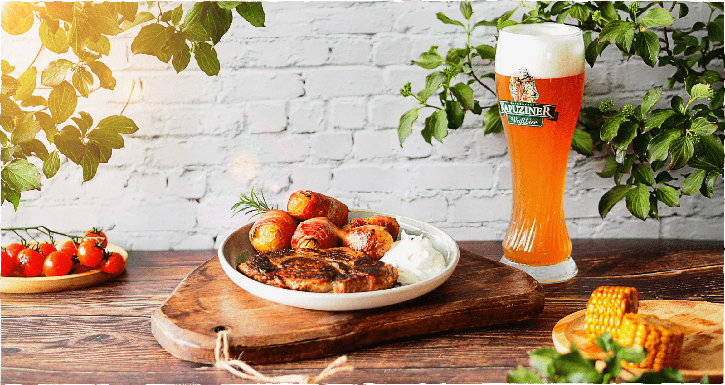 Marinierte Kapuziner Weißbier-Nackensteaks