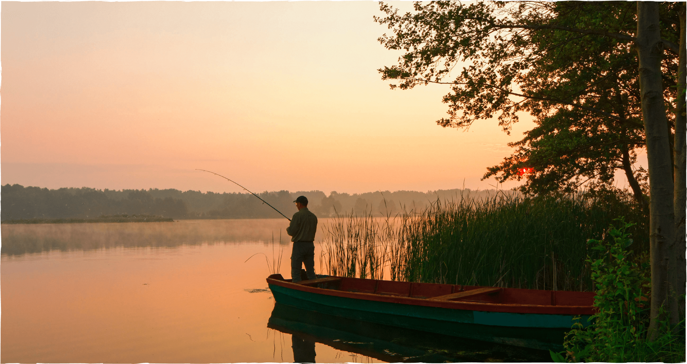 Angler auf Boot